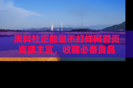黑料社正能量不打烊网首页资源丰富，收藏必备良品