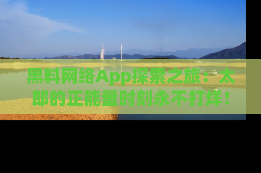 黑料网络App探索之旅：太郎的正能量时刻永不打烊！