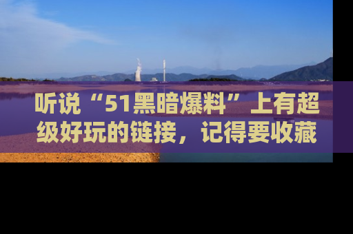 听说“51黑暗爆料”上有超级好玩的链接，记得要收藏哦！